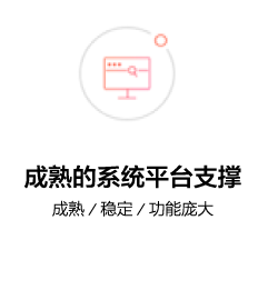 成熟的系統(tǒng)平臺支撐